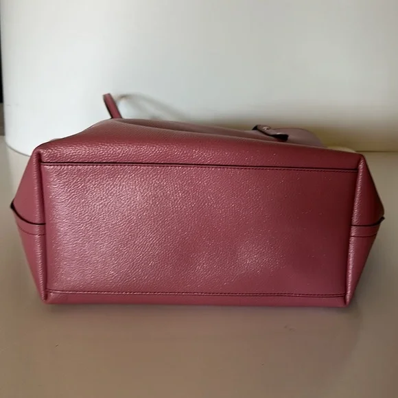 Coach 58850 Market Tote Pebble Leather Glitter Pink Rose Polished Silver Hangbag - Picture 7 of 10